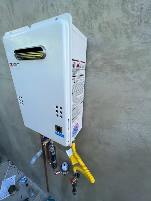 Tankless water heater installation for Westworth homes